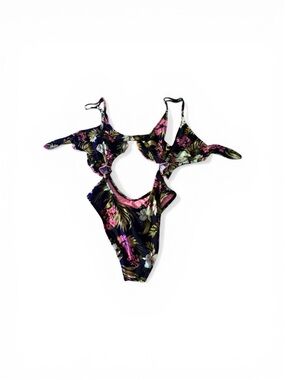Sexy Cut-Out Floral One Piece Swimsuit – EU 34 (XS)